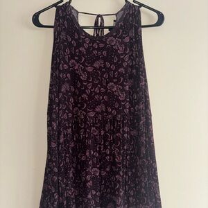 American Eagle Outfitters Pink and Purple Floral Top